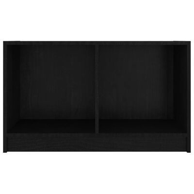 vidaXL Móvel de TV 70x33x42 cm madeira de pinho maciça preto