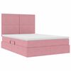 vidaXL Cama com arruma&ccedil;&atilde;o e LED com colch&atilde;o Rosa 140 x 200 cm Veludo