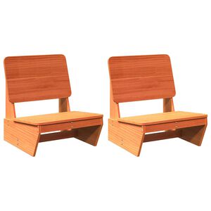 vidaXL Cadeiras de jardim 2 pcs 60x64x70,5cm pinho maci&ccedil;o castanho-mel
