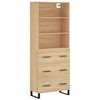 vidaXL Arm&aacute;rio alto 69,5x34x180 cm derivados de madeira cor sonoma