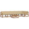 vidaXL Conjunto de Sof&aacute;s para Exterior 7 pcs Natural e Bege