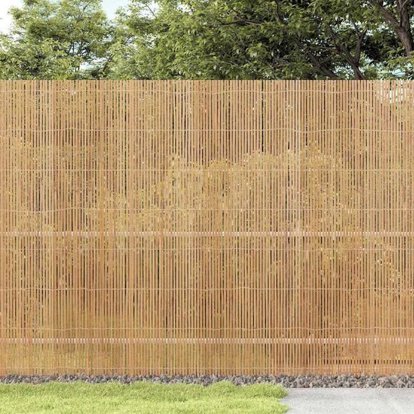 vidaXL Cerca de Bambu Castanho 600 x 150 cm Bambu