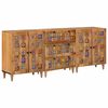 vidaXL Buffet 3 unid. 60 x 33,5 x 75 cm Madeira de manga maci&ccedil;a