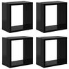 vidaXL Prateleiras parede forma de cubo 4 pcs 26x15x26 cm preto brilh.