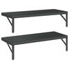 vidaXL Prateleiras de parede 2 pcs 75x30 cm a&ccedil;o inoxid&aacute;vel prateado