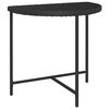 vidaXL Mesa de jardim 80x50x75 cm vime PE preto
