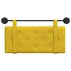 vidaXL Cabeceira Suspensa Amarelo 90 x 55 x 5 cm Veludo