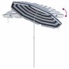 vidaXL Parasol de Praia Azul e Branco 206 x 206 x 212 cm