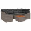 vidaXL Conjunto de Sof&aacute; de Jardim 7 unid. Cinzeto vime PE