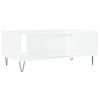vidaXL Mesa de centro 90x50x36,5 cm derivados madeira branco brilhante