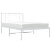 vidaXL Estrutura de cama com cabeceira 100x200 cm metal branco