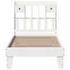vidaXL Cama sem colch&atilde;o 75x190 cm madeira de pinho maci&ccedil;a branco
