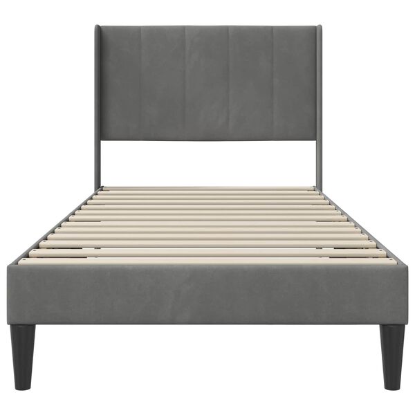 vidaXL Estrutura da Cama com cabeceira Cinza Escuro 80 x 200 cm Veludo