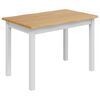 VidaXL Mesa de jantar EKAI Branco 112 x 70 x 76,5 cm