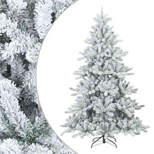 vidaXL Árvore de Natal Artificial Articulada Nevado Flocked Branco