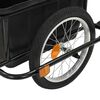 vidaXL Reboque para bicicleta preto 50 L