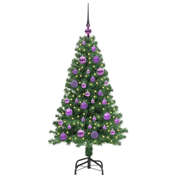 vidaXL &Aacute;rvore de Natal Artificial Verde 120 cm PVC, A&ccedil;o e Pl&aacute;stico