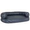 vidaXL Cama p/ c&atilde;es em espuma ergon&oacute;mico 88x65cm couro artificial azul