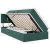 vidaXL Cama com arruma&ccedil;&atilde;o e LED Verde Escuro 90 x 200 cm Veludo