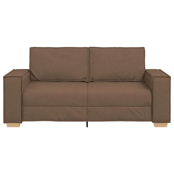 vidaXL Sof&aacute; de 2 lugares marrom 180x78x84 cm tecido