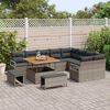 vidaXL Conjunto de Sof&aacute; de Jardim 12 pcs Cinzeto Rattan Sint&eacute;tico