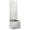 vidaXL Tela de Privacidade para Jardim Floral Prata 50 x 32 x 150 cm