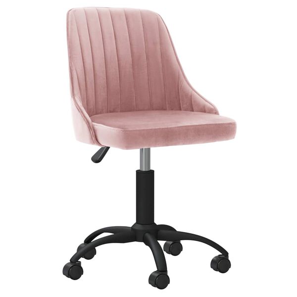 vidaXL Cadeiras de jantar girat&oacute;rias 2 pcs veludo rosa