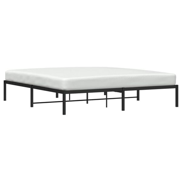 vidaXL Estrutura de cama 180x200 cm metal preto