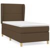 vidaXL Cama com molas/colch&atilde;o 90x190 cm tecido castanho-escuro