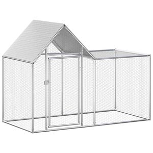 vidaXL Galinheiro 2x1x1,5 m aço galvanizado