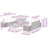 vidaXL Conjunto de Sof&aacute; de Jardim 9 pcs Bege Rattan Sint&eacute;tico