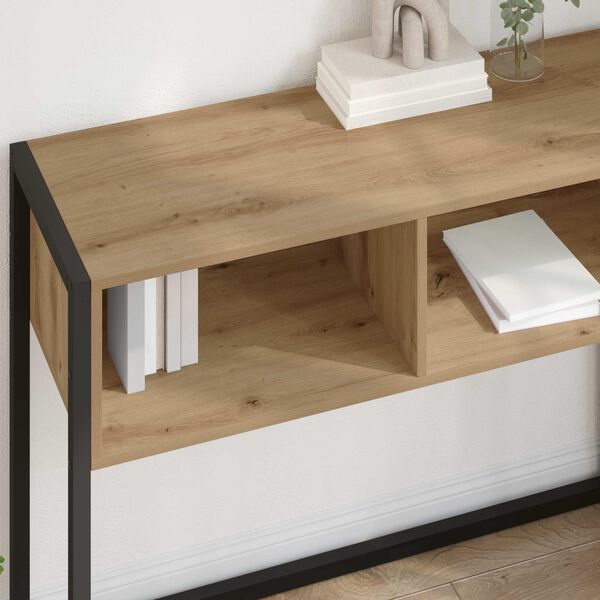 vidaXL Mesa de apoio Carvalho Artesanal 100 x 36 x 75 cm