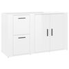 vidaXL Aparador 100x33x59,5 cm derivados de madeira branco brilhante