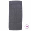 vidaXL Toalhas de praia 2 pcs 60x135 cm tecido 400 GSM antracite