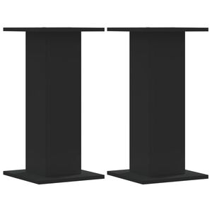 vidaXL Suportes de colunas 2 pcs 30x30x60 cm derivados madeira preto