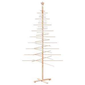 vidaXL &Aacute;rvore de Natal decorativa 210 cm madeira de pinho maci&ccedil;a