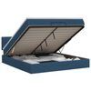 vidaXL Cama ottoman com colch&atilde;o com cabeceira Azul 140 x 190 cm Tecido