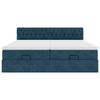 vidaXL Estrutura cama otomana colch&otilde;es 180x200 cm veludo azul escuro