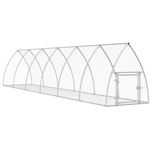 vidaXL Coelheira 105x600x120 cm a&ccedil;o galvanizado prateado