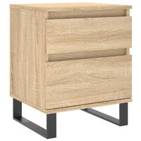 vidaXL Mesa de cabeceira 40x35x50 cm derivados madeira carvalho sonoma