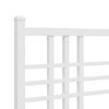 vidaXL Cabeceira de cama 150 cm metal branco
