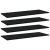 vidaXL Prateleiras para estante 4pcs 100x40x1,5cm contraplacado preto