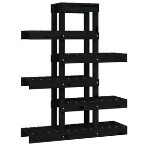 vidaXL Suporte para plantas 85x25x109,5 cm pinho maci&ccedil;o cinzento