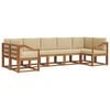 vidaXL Conjunto de Sof&aacute;s para Exterior 7 unid. Natural e Bege
