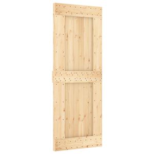vidaXL Porta Deslizante NARVIK Natural e Preto 80 x 210 cm (213,5 cm)