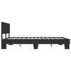 vidaXL Estrutura de cama 150x200 cm derivados de madeira/metal preto