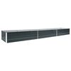 vidaXL Canteiro elevado jardim a&ccedil;o galvanizado 480x80x45 cm antracite