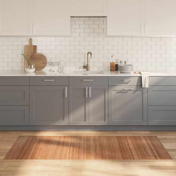 vidaXL Tapete retangular 80x200 cm bambu cor natural