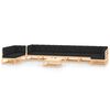 vidaXL 10 pcs conj. lounge jardim c/ almofad&otilde;es pinho maci&ccedil;o antracite