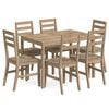 vidaXL 7 pcs conjunto de jantar madeira de ac&aacute;cia maci&ccedil;a